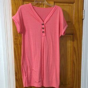 SHEIN Coral Short Sleeve Top